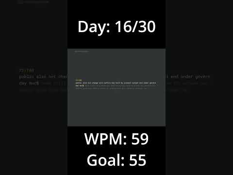 Touch Typing - 30 Day Challenge - Day 16/30