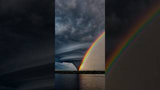 Tornado swallows rainbow 😲