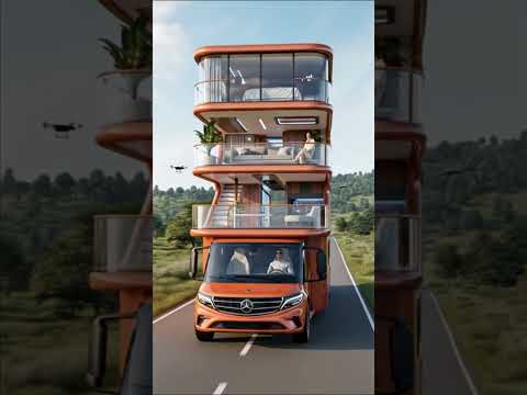 Sky Mansion RV – The Futuristic 3-Story Luxury Motorhome with Glass Bedrooms & Balconies