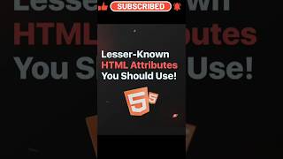 ✨ Lesser-Known HTML Attributes You Should Know! 💻 #HTMLTips #viralvideo #csscorner #motivation