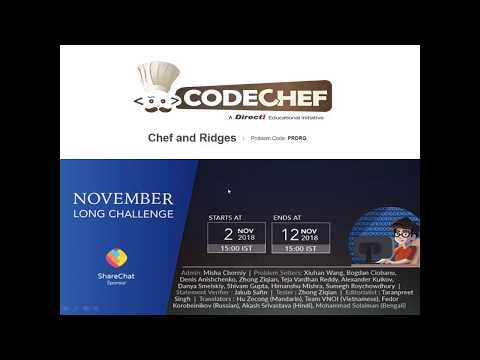 CodeChef November Long Challenge - Chef and Ridges (PRDRG)