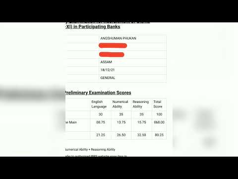 Cleared ibps crp clerk preliminary examination in first attempt 🤩🥳