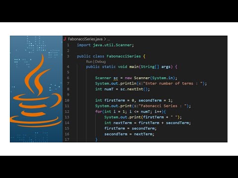 8. Fibonacci series program in java