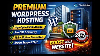 Premium WordPress Hosting 🚀 | Fast, Secure & 99.9% Uptime | CloudMySite