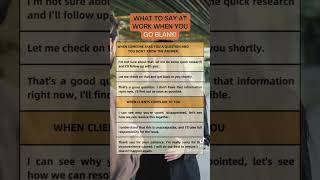 What to say when you go blank at interview or work #interview #worktips #interviewtips #interviews