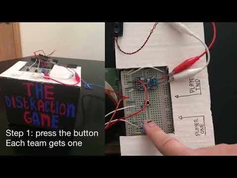 The Distraction Game - ARDUINO BUTTONS & CARDBOARD