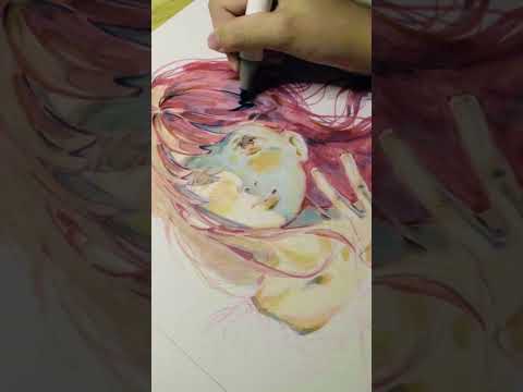 Ohuhu Arcylic Marker Test :PP Redraw of Aiko from a Punpun panel