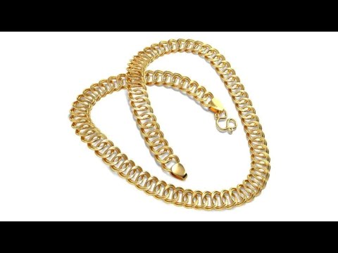 23Kt Yellow Gold Graduating Double-Oval Link Chain | Gold Chain Making