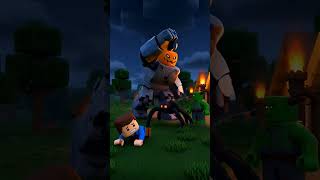 Village Under Attack | Minecraft Cinematic Story 😨🤯 #minecraft #gaming #ai #aivideo  #funny #fyp