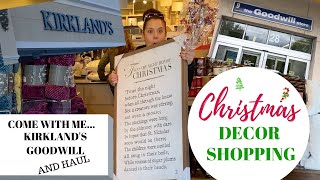 CHRISTMAS DECOR SHOPPING/COME WITH ME TO GOODWILL/KIRKLANDS/CHRISTMAS THRIFT WITH ME