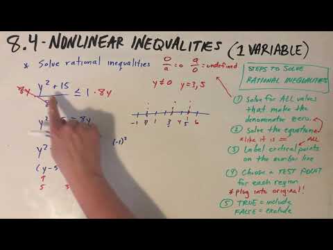 8.4 - Solve Rational Inequalities (Part 2 of 2)