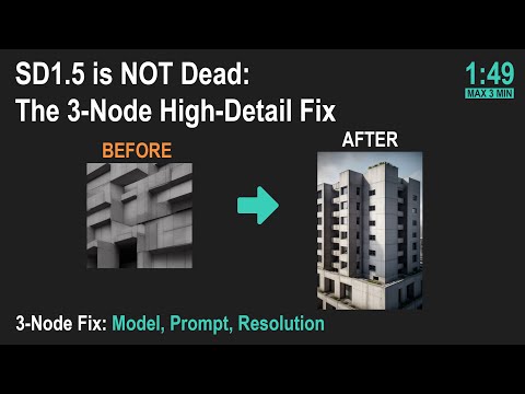 🟢 SD1.5 is NOT Dead: The 3-Node High-Detail Fix (ComfyUI Shortcut)