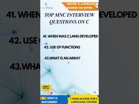 Top C Interview Questions part-11 | XpertChamps Insights #skillstruct