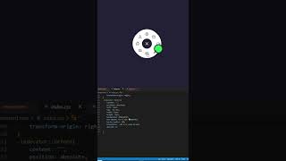 Animated Circle Menu magic indicator using html css javascript #shorts