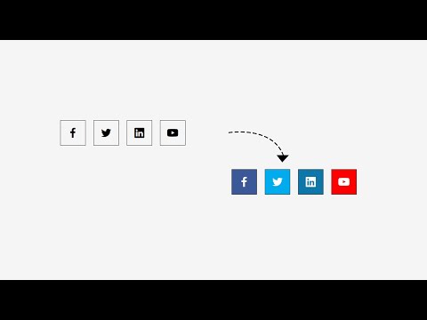 How to create social media button hover effect using html and css