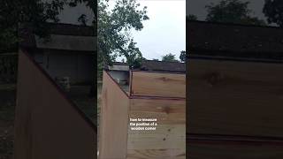 how to measure the position of a wooden corner ..       #carpenter #wood #diy #woodworking