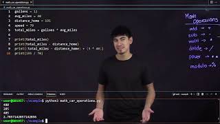 Python math operations - driving calculations with Julian