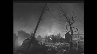 The aftermath of Godzilla's attack (1954)