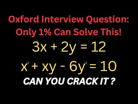 Oxford Interview Question | Only 1% Can Solve This! 🔥