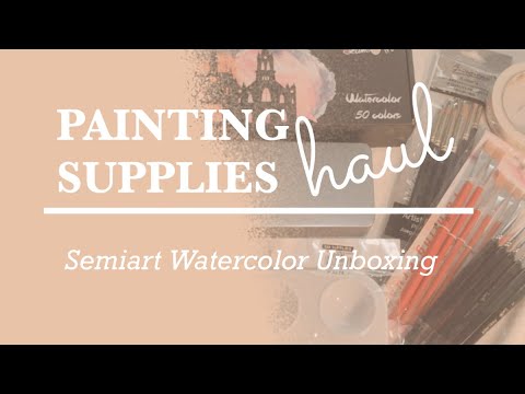 PAINTING SUPPLIES HAUL + SEMIART WATERCOLOR UNBOXING || Rigel Alessandra