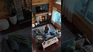Signature Stay Living Room from Above #cabininthemountains #gatlinburg #greatsmokymountains
