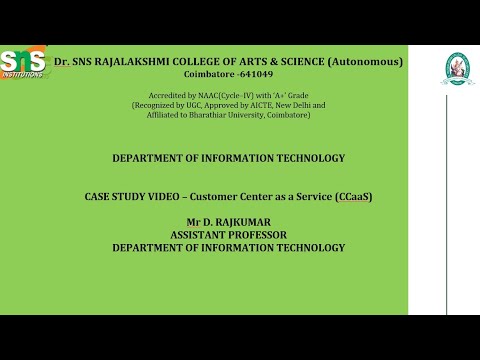 Case Study - CCaaS - July 2023   | SNS Institutions