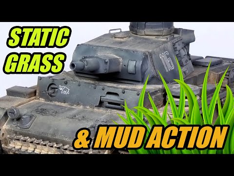Static grass and mud tutorial, easily weather a tank scale model