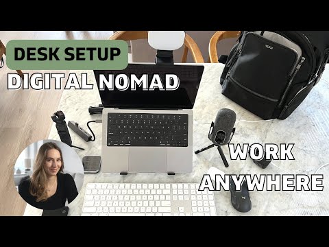 Digital Nomad Desk Set-Up: WORK AND TRAVEL ANYWHERE 🔥while staying productive🔥