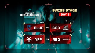 BLUE vs COO | YFP vs NBG | VALORANT Challengers NA | Week 2 Day 1 | A | Swiss Stage 1
