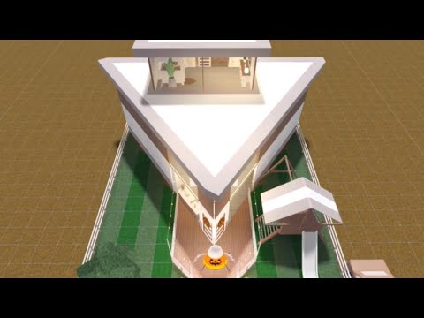 Bloxburg speed-build 40K aesthetic triangle house | Wish Wire
