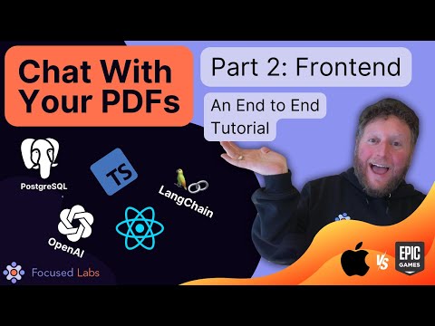 Chat With Your PDFs: Part 2 - Frontend - An End to End LangChain Tutorial