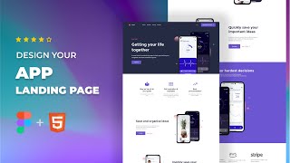 Figma Tutorial - How to design a Mobile APP landing page