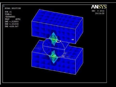Use of contact pair in Ansys / Hertzian stresses on contact