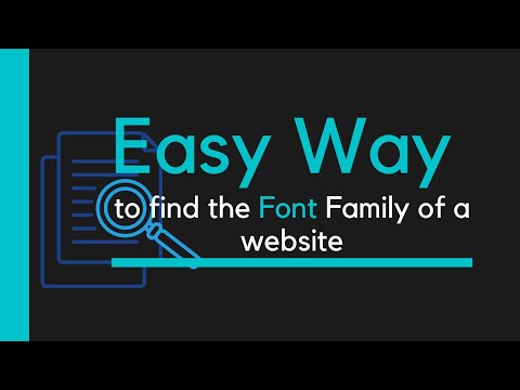 How to find font name from website