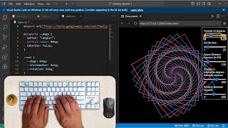 ASMR Coding-rotating squares Part1- No Talking