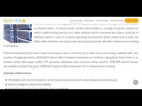 Cheap Shared hosting provider | Best Shared server provider in Bangalore