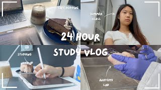 Study VLOG 🍀 Productive 24 hours, cafe hopping, cramming for exam, long study session