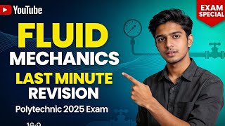 Fluid Mechanics Last Minute Revision 2025 | 100% Pass Tips for Polytechnic Students!
