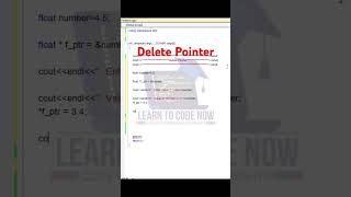 How to Delete Pointer in C++ | Delete Pointer C++ | #shorts #ytshorts #learning #pointers #delete