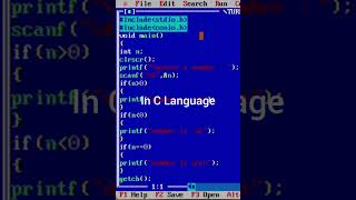 Check the number is +ve , -ve and  zero #c #coding #coder #programminglanguage #clanguage #easy