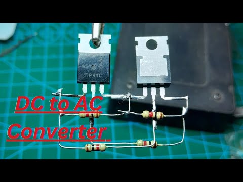 How to make DC to AC converter (12v to 110v)using tip41c transistor