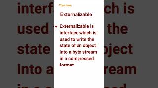 Externalizable (45) #corejava