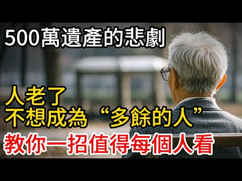 500萬遺產的悲劇，人老了，不想成為“多餘的人”教你一招值得每個人看！#人生故事#生活哲學#生活經驗