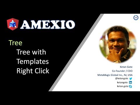 Amexio v5 Angular Tree with Right Click