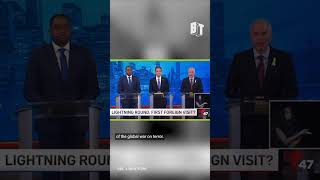 New York City mayoral candidates are questioned about would be their first foreign visit in office.