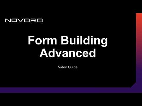 Form Building Advanced