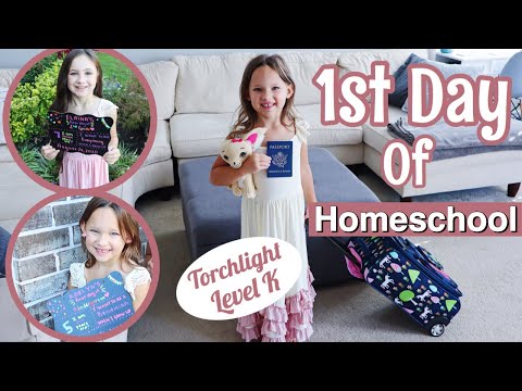 FIRST DAY OF HOMESCHOOL 2020: Torchlight Level K | RightStart Math | Logic of English - Routine