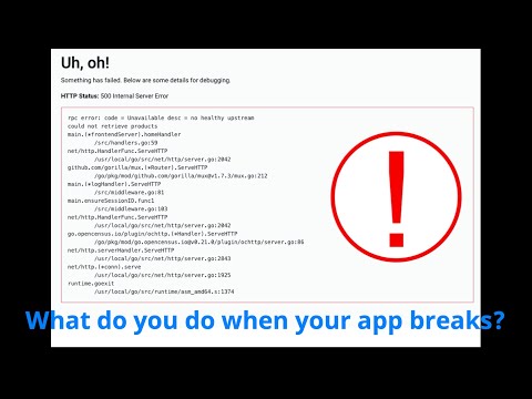What do you do when your app breaks?