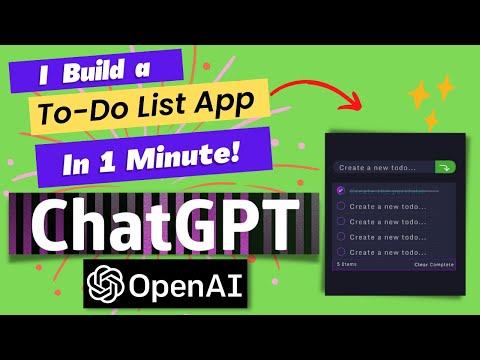 Build a To-Do List App in 1 Minute using ChatGPT #openai #chatgpt