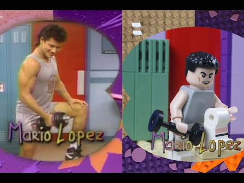Lego Saved by the Bell intro split screen